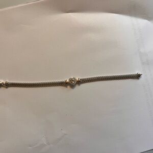 Beautiful Sterling Silver heart bracelet. Size 7 1/2 inches.
